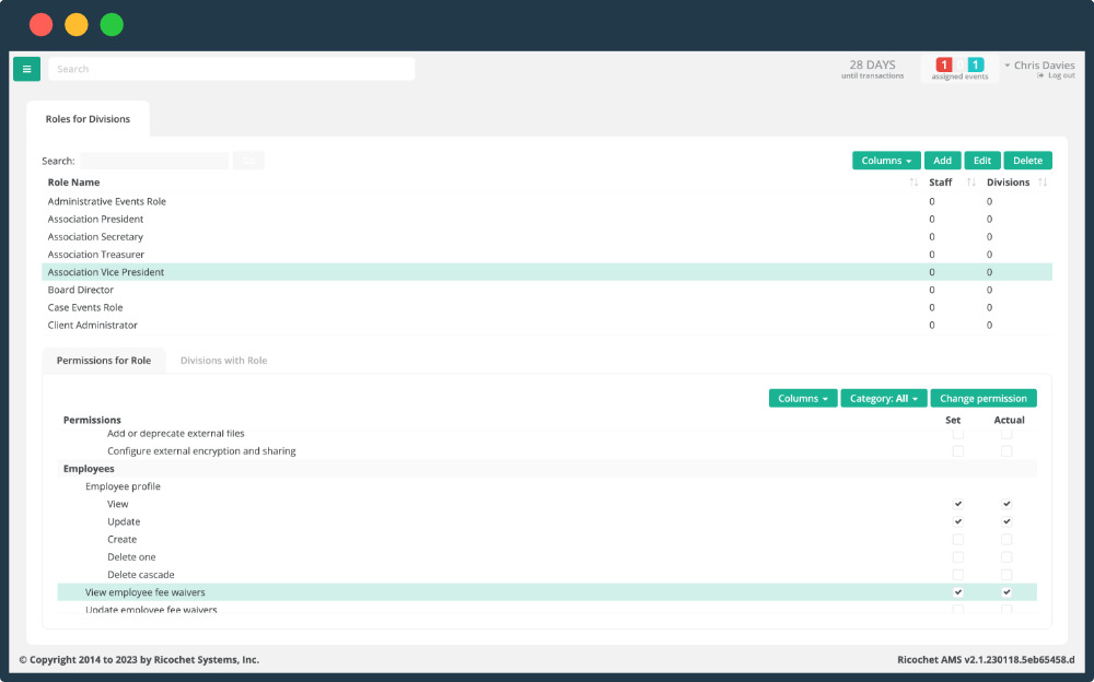 Screenshot of the help page